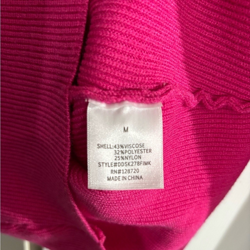 Blue Rain by Francesca's Fuchsia Pink Sweater Dress – Size Small – NWT MSRP $70 - Picture 3 of 7